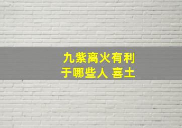 九紫离火有利于哪些人 喜土